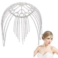 thumbnail image 1 of Tocados con diamantes de imitación, cadena para la cabeza con cuentas vintage, joyería para bodas, estilo flapper, diadema brillante, accesorios para el cabello estilo Gatsby de los años 20, 1 of 6
