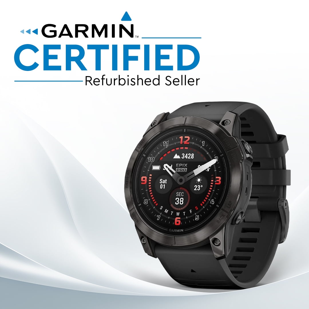 GARMIN, 361-00147-10, Epix Pro Gen 2 Sapphire Edition 51mm ,Oximeter, GPS Smartwatch, 744 Hour Battery Life, Android, iOS, Windows, macOS, Black, 1 Count