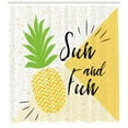 thumbnail image 3 of Ambesonne Beach Saying Shower Curtain, Sun and Fun Pineapple, 69"Wx75"L, Yellow Green Black, 3 of 3