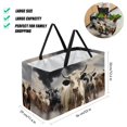 thumbnail image 2 of Cattle Large Capacity Oxford Cloth Reusable Foldable Storage Bins Easter Basket Box, 2 of 7