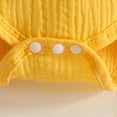 thumbnail image 5 of Baby Girls' Fly Sleeve Bodysuit Dress Yellow Romper Dress Headband Toddler Summer Clothes Set 12-18 Months, 5 of 6