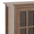 thumbnail image 5 of SIMPLIHOME Shaker Chaud en Bois Massif 32 Pouces de Large Armoire de Rangement Rustique Basse en Brun Vieilli Naturel Rustique, avec 2 Étagères Réglables, Porte en Verre Trempé, 5 of 5