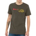 thumbnail image 2 of Tank Shooting Hearts Men's Premium Heather Navy Tshirt, 2 of 3
