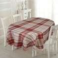 thumbnail image 6 of Plaid Oval Tablecloth for Oval Table Smaller Than 54 x 114 inches, Waterproof Table Cloths for Dining Room Indoor Outdoor Table Cloth - 60x120in, 6 of 6