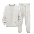 thumbnail image 2 of longantii Womens 2 Piece Oversized Sweatsuit Long Sleeve Crewneck Comfy Baggy Sweatpants Casual Lounge Jogging Tracksuit Outfits White XXXXXL, 2 of 7
