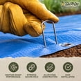 thumbnail image 2 of DeWitt 6 Inch U-Shaped Rounded Top Steel Anchor Pins for Landscaping, 100 Count, Silver, 2 of 8