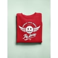 thumbnail image 3 of Fly Away - Retro Winged Emoji Graphic Men's Sweatshirt, 3 of 4