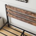 thumbnail image 6 of Full Size Bed Frame with Rustic Vintage Wooden Headboard,Heavy Duty Metal Slats Support,No Box Spring Needed,No Noise,Easy Assembly,Metal Platform Full Bed Frame,77.5"x54.5"x37.6",Brown, 6 of 8