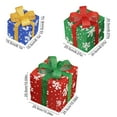 thumbnail image 3 of Virelaxpo Christmas LED Lighted Gift Box Set of 3 with Warm White Lights for Indoor Holiday Tree Decoration, 3 of 6