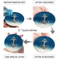 thumbnail image 2 of RYLABLUE Nautical Anchor Ocean Blue Set of 6 Round Coaster for Drinks, Absorbent Ceramic Stone Coasters Cup Mat with Cork Base for Home Kitchen Room Coffee Table Bar Decor, 2 of 5
