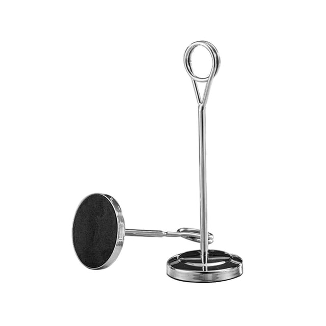 pitrice Numéro de Table en Acier Inoxydable Porte-Signe Support Photo pour Hôtel Argenté 35cm