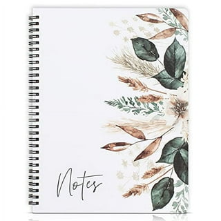 Floral Green Eyed Cat Spiral Notebook - Ruled Line – Edmonds Love