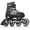 Black, variant on MammyGol Adult Inline Skates for Men Women, Roller Skates with Carbon Steel Bearings, TPR Brake, EVA Lining, PVC Upper | Adjustable Size Better Fit for Beginner Skating Enthusiasts Black