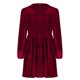 thumbnail image 4 of Karight Velvet Dress for Women Holiday Cocktail Removeable Bow A-Line Mini Dresses Elegant Crewneck Long Sleece Wedding Outfit, 4 of 4