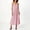 Pink, variant on XiYing Womens Dresses, Women Summer V-Neck Slim Fit Adjustable Straps Floral Print Dress, S-Xxl,