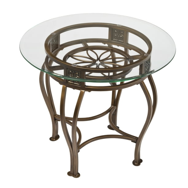 Hillsdale Furniture Scottsdale Metal End Table, Brown Rust Walmart