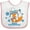 White and Pink, variant on Inktastic Happy Hanukkah with Fox and Snowflakes Boys or Girls Baby Bib
