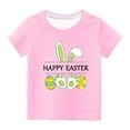 thumbnail image 2 of Rciityk Boys Girls Easter T Shirt - Happy Easter Shirts for Kids - Summer Cute Bunny Ear Eggs Print Crew Neck Short Sleeve T-Shirt - 7 Year, 2 of 4