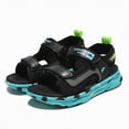 thumbnail image 5 of TOWED22 Boys Sports Sandals Summer Kids Open Toe Outdoor Sandals Athletic Water Shoes Pool Beach Sandal(Green,30), 5 of 9