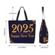 thumbnail image 5 of Balery 2025 Happy New Year 3 Bolsa Tote Estilo Estético con Cremalleras, Bolsa de Hombro, Bolsa de Compras Grande y Plegable, 5 of 8