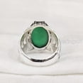 thumbnail image 4 of Green Onyx Mans Ring, Natural Green Onyx, December Birthstone, Silver Jewelry, 925 Silver Ring, Birthday Gift, Heavy Mens Ring, Arabic Design, Ottoman Style Ring, Christmas, Turkey Mens Signet Ring, 4 of 4