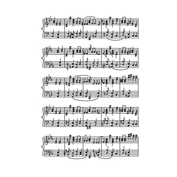 Whimsical Practicality Sheet Music Edible Icing image Cake Topper