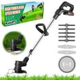 thumbnail image 2 of POINTERTECK Ramasse-Herbe Électrique Réglable Sans Fil, Mange-Herbe Pliable Rechargeable à Batterie, Tondeuse à Gazon avec Batterie 7500mAh et 3 Types de Lames pour Jardin, Patio, Pelouse, 2 of 11