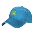 thumbnail image 2 of LNWH Baseball Cap, Outdoor Casual Sports Cap Classic Curved Brim Hat - Adjustable Cowboy Hat, Sun Doodle- Blue, 2 of 8