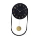 thumbnail image 4 of Reloj de pared decorativo grande clásico con péndulo, moderno, silencioso y sin tictac. Negro, 4 of 9