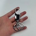 thumbnail image 2 of Llaveros para llaves de coche - Llavero de metal con llavero de cuero, llavero de coche de lujo llavero llavero, 2 of 5