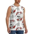thumbnail image 2 of Fotbe Koi Fish Men's Camiseta sin Mangas Estampada para Hombres, Playera Casual para Gimnasio, Entrenamiento, Playa-XX-Large, 2 of 7