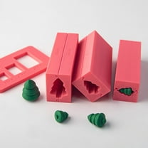 Dserfhy 1/3Pcs Christmas Tree Mold Holiday-Themed Design Small Tree Mold Earrings Pendants Mold Easy Release Handmade Craft Tool