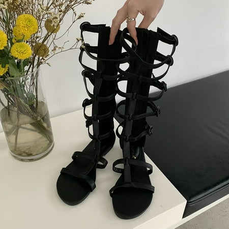 

Vedolay Cute Sandals for Women Women s Sandals Summer Flat Thong Cross Strappy Trendy Shoes White 7