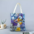thumbnail image 2 of Donald Duck Presents Bolso de tela con estampado de lienzo para mujer, bolsa de compras reutilizable y estética, con cremallera interior, regalo para mujer,40*40cm., 2 of 6