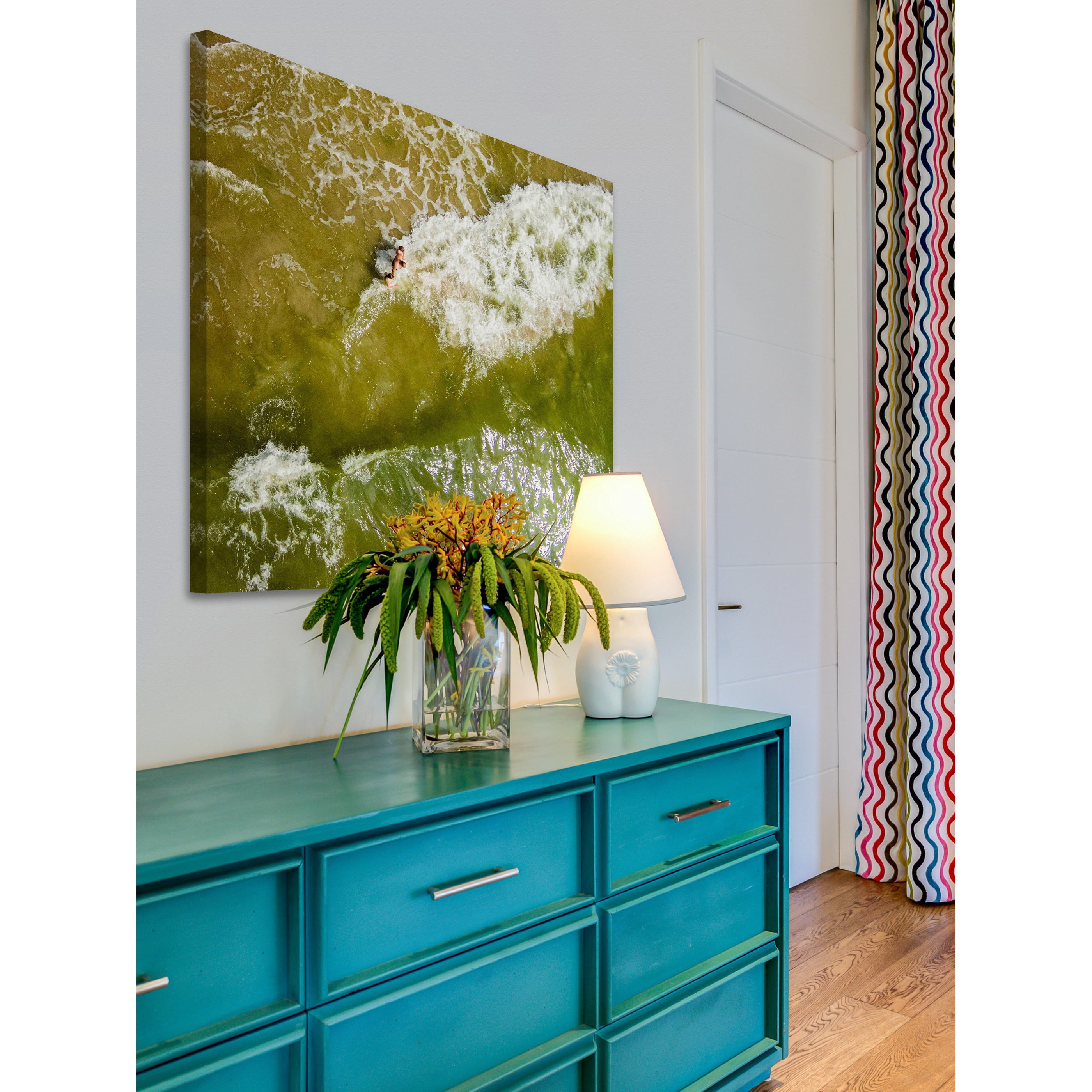 Marmont Hill "Splashing in the Waves" by Karolis Janulis Painting Print on Wrapped Canvas
