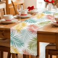 thumbnail image 5 of Table Runners 36 Inches Long Dress Scarves, Watercolor Palm Leaves Farmhouse Kitchen/Dining Table Decor Table Runner, Short Coffee Tablerunners, Summer Tropical Botanical Bohemia 13x36 Inch, 5 of 9