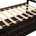 thumbnail image 4 of Twin Size Platform Storage Bed Wood Platform Bed with 6 Drawers, Captains Bed Bedroom Furniture with 6 Drawers,Espresso, 4 of 6