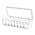 thumbnail image 3 of Caja de baraja de cartas, caja de acrílico para tarjetas, soporte protector para tarjetas de juego con 7 divisores extraíbles para tarjetas deportivas, 3 of 7