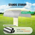 thumbnail image 2 of KFFKFF Tunnel Greenhouse, 14.6x6.4x6.3 ft, with Durable Galvanized Steel Frame and White PE Cover, Features Roll-up Zipper Door and 8 Ventilation Windows for Garden, 2 of 9