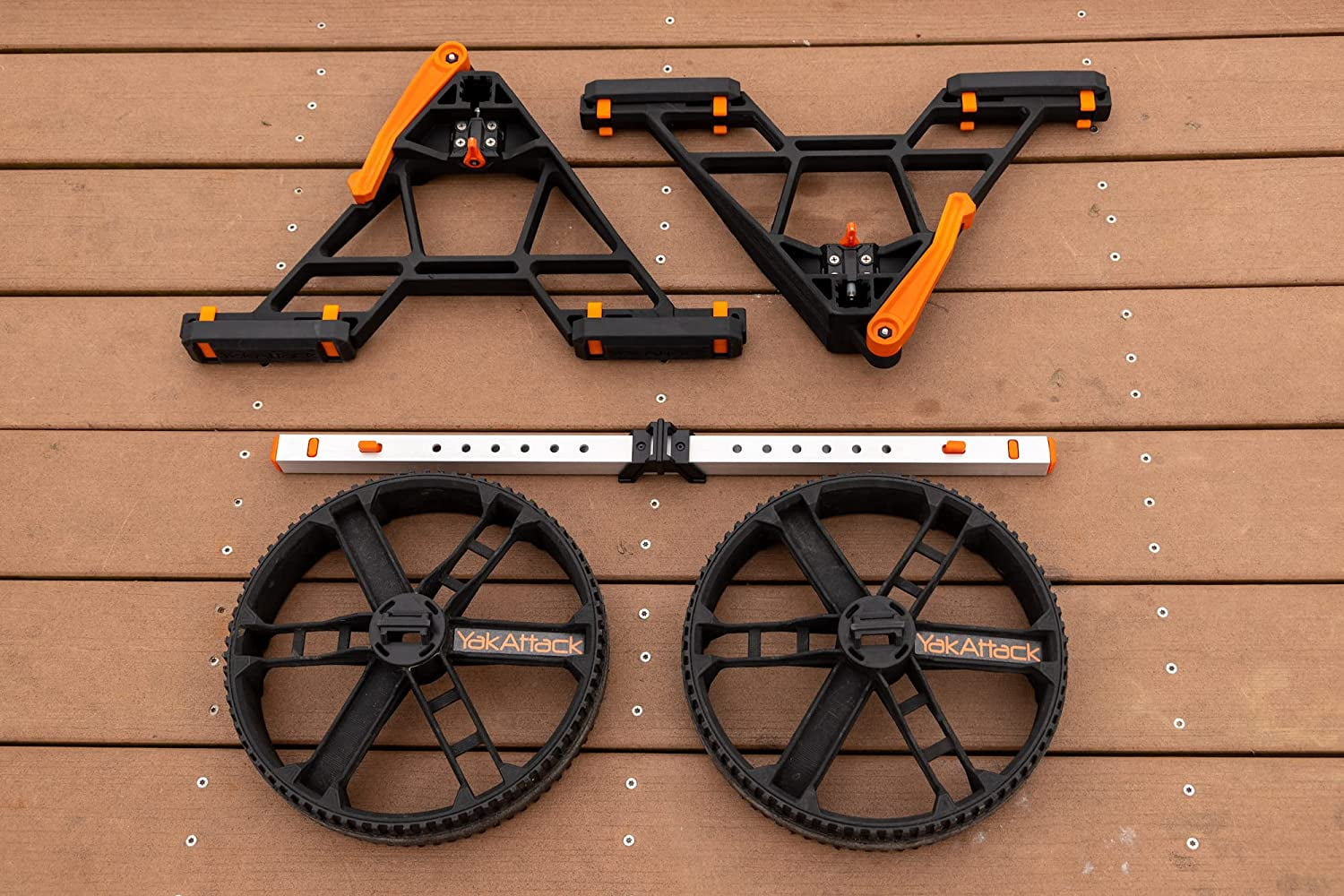 YakAttack TowNStow Bunkster Kayak Cart - Easy Assembly Collapsible Kayak Adjustable Transport Carrier Dolly | Kayak Fishing Accessories