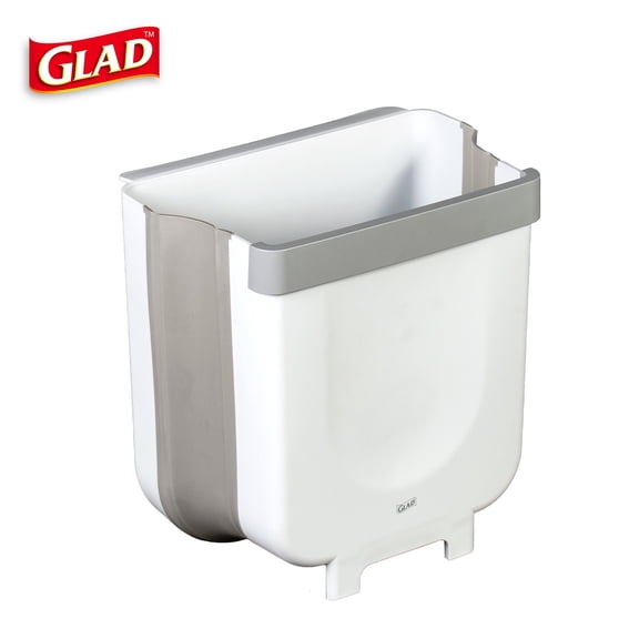 Glad Space Saving Collapsible 2.1 Gallon Waste Bin