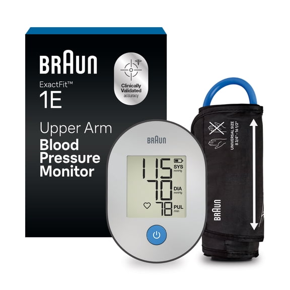 Braun ExactFit 1E Upper Arm Blood Pressure Monitors for Home Use, FSA & HSA Eligible,  Black, BUA4000BUS