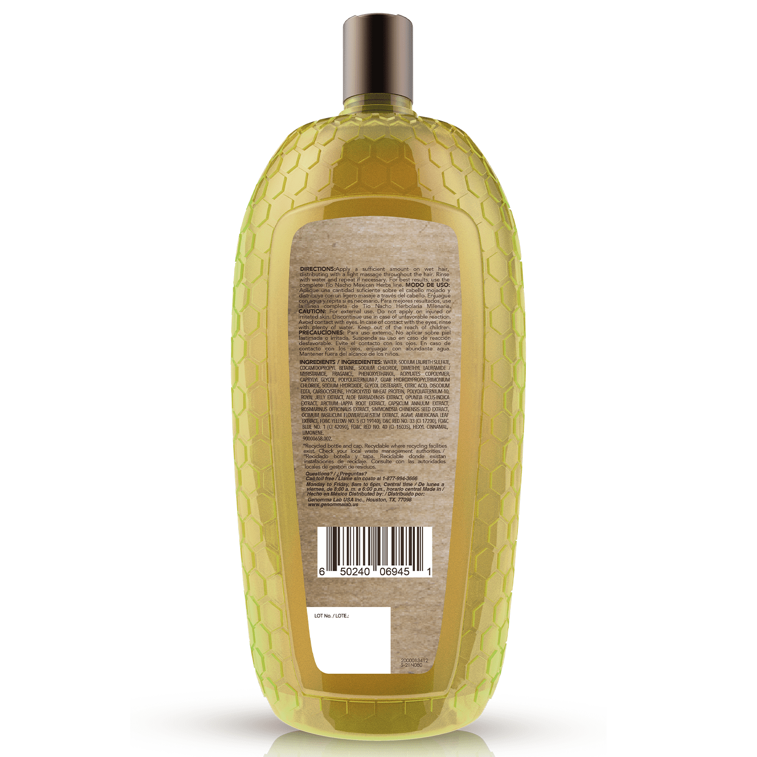 Tío Nacho Mexican Herbs Shampoo – Strengthening, Anti Hair Loss & Breakage, 32 Fl Oz (2 Pack)