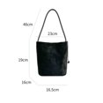 thumbnail image 3 of MDUKONU Suede Bags for Women Bucket Shoulder Bag Retro Slouchy Work Bag Top-handle Small Tote Handbag, 3 of 4