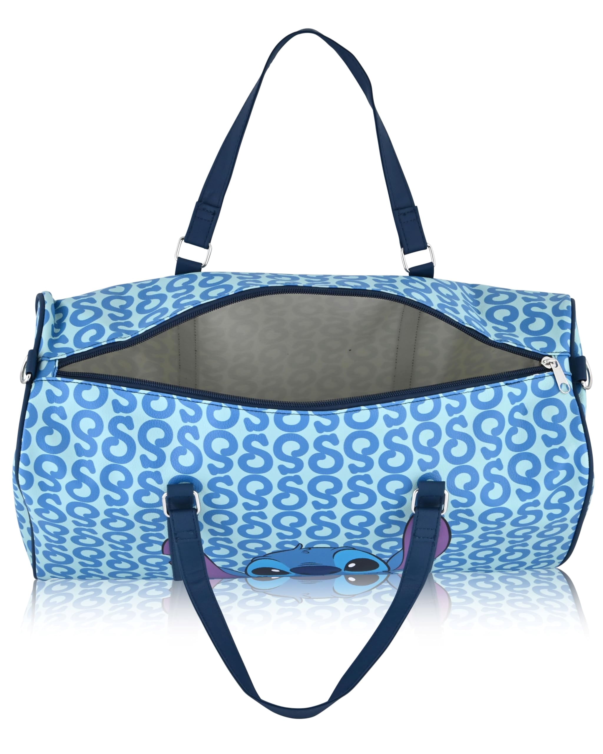 Disney Stitch Mini Duffle Bag  16" PU Leather Travel Bag, Overnight Bag, Weekend Bag  Gifts for Girls, Women, Men  Officially Licensed Disney