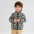 thumbnail image 7 of Esaierr 1-9 Years Boys Padded Cardigan Coats Jacket for Baby Kids,Fall Winter Printing Outerwear,Shaker Fleece Coats Jacket Zipper Warm Cotton Jacket, 7 of 7