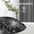 thumbnail image 5 of Pillow Covers Halloween Spider Web Pattern 2 Set Pillowcases Square Cushion Cover Throw Pillows Case Decorative for Sofa Couch Home Bedroom Chair Car Indoor Outdoor 18x18 Inches, 5 of 6