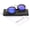 Matte Black-Gold / Blue Mirror, variant on - Retro Horn Rimmed Metal Nose Bridge P3 Round Sunglasses 50mm - 50mm