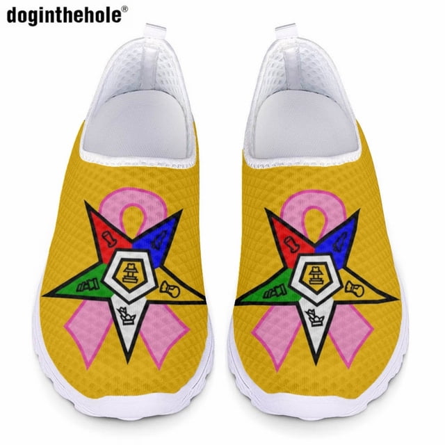 Doginthehole - Zapatillas de deporte ligeras y transpirables para mujer, informales, con estampado de la Orden de la Hermandad del Este, OES Sistars, de malla, para verano