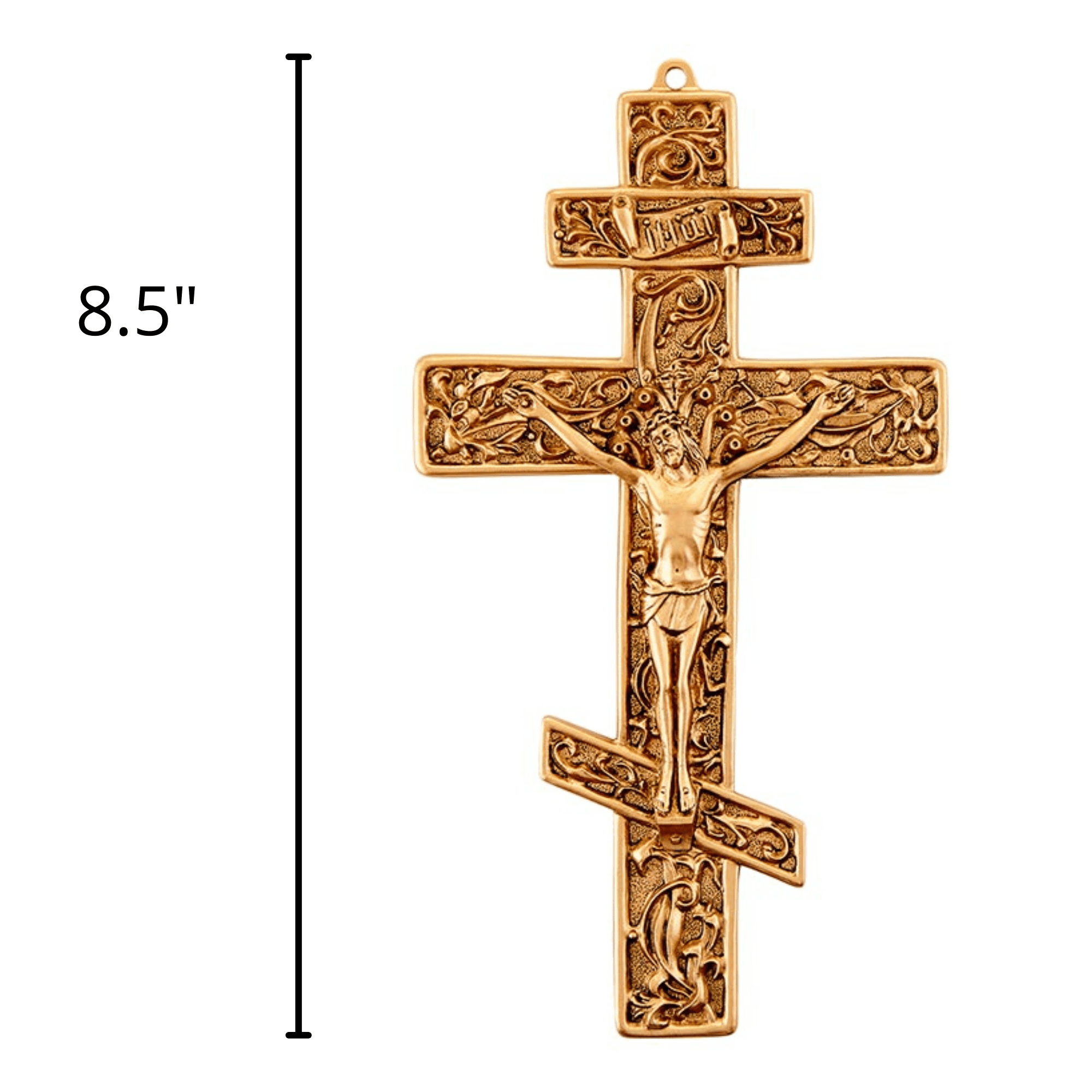 Gold Pewter Cross (8.5